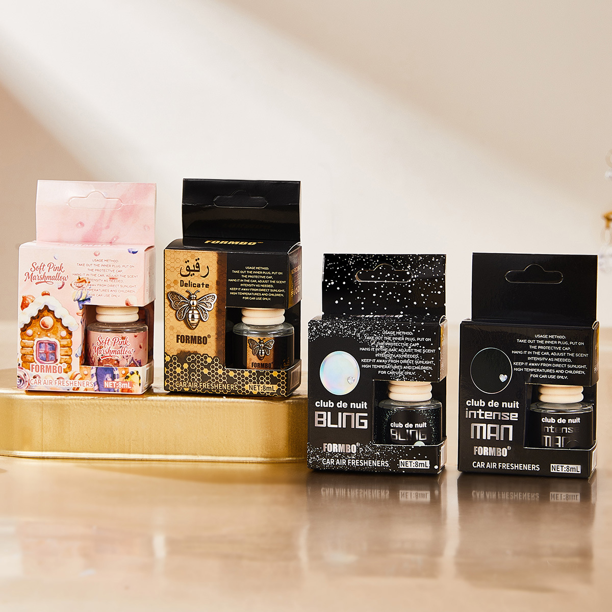 Perfume Aqua Fragrance - İp Askılı Araba Parfümü, 4 Çeşit